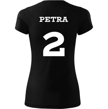 Florbalový dres Dámský florbalový dres se jménem - Barva: černá, Velikost L