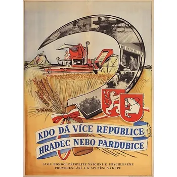 Plechová cedule Plechová retro cedule - Kdo dá více republice Hradec nebo Pardubice Provedení: Hliník: 30 x 20 cm