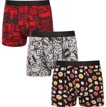 Boxerky 3PACK pánské boxerky Nedeto vícebarevné (3NBV1) 3XL Možnost vrácení zboží ZDARMA do 120 dnů!