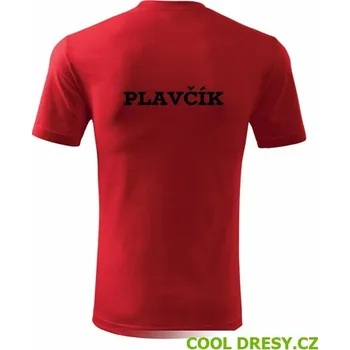 Pánské tričko Tričko plavčík - Barva: červená, Velikost XXXL