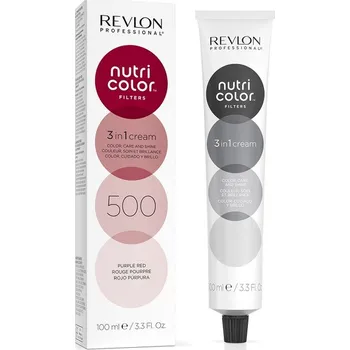 Barva na vlasy Revlon Professional - Nutri Color 3 in 1 Cream Nr. 500 Masky a kúry na vlasy 100 ml Hnědá unisex
