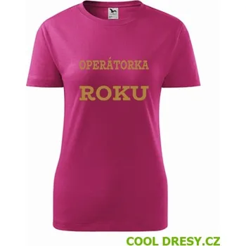 Dámské tričko Dámské tričko operátorka roku - Barva: purpurová, Velikost S
