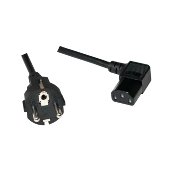 Elektrická zásuvka LOGILINK Kabel CEE 7/7 (E/F) vidlice,IEC C13 zásuvka 90 2m černá 10A