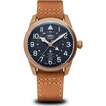 Hodinky Pánské hodinky PRIM Pilot Dual time Automatic W91P.13250.E + Dárek zdarma