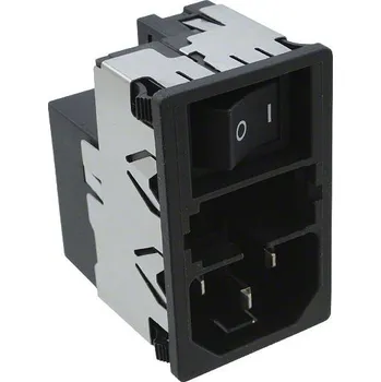 Elektrická zásuvka SCHURTER Konektor IEC 60320,napájecí AC KMF zásuvka vidlice 6A 250VAC