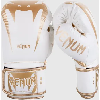 Boxerské rukavice Boxerské rukavice Venum Giant 3.0 - Nappa kůže - White/Gold Velikost: 10oz