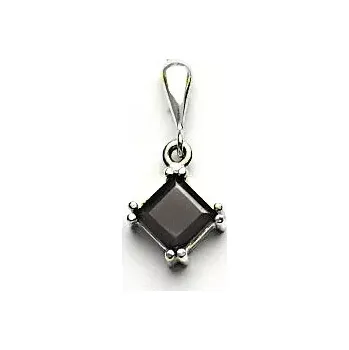 Přívěsek Stříbrný přívěsek, přírodní granát - P 1257/22 (granát 6x6 mm)