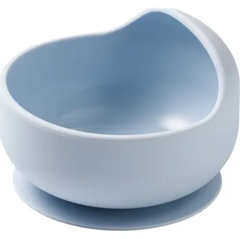 BabyOno Siilicone Plate 6m+ silikonová miska s přísavkou 6 m+ Blue 1 ks