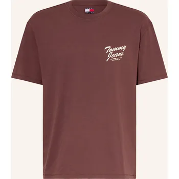 Pánské oblečení Tommy Jeans Pánské Tričko, hnědá, M