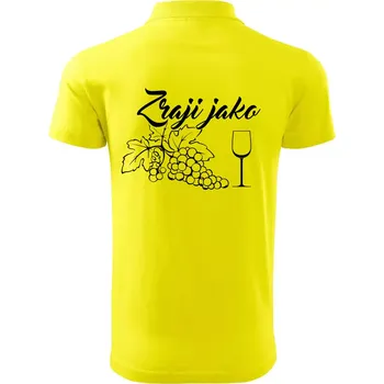 Pánská košile Zraji jako víno - Polokošile pánská Pique Polo 203 - M ( Citrónová )