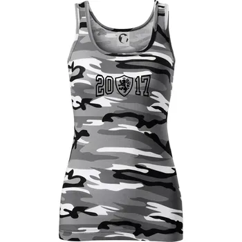 Dámské tričko Narozeninový motiv - znak - 2017 - Dámské Maskáčové tílko - S ( Šedý maskáč )