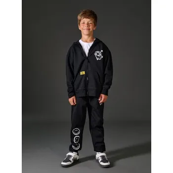 Chlapecké kalhoty Sinsay - Kalhoty joggers Smiley - černá - 434DN-99X - 434DN-99X-140