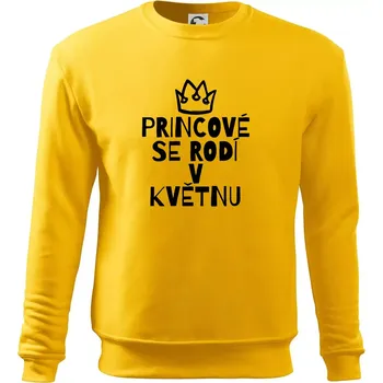 Pánská mikina Princové se rodí v květnu - Mikina Essential pánská - M ( Žlutá )