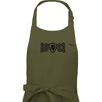 Kuchyňská zástěra Narozeninový motiv - znak - 2003 - Dámská zástěra na vaření - Univerzální velikost ( Khaki )