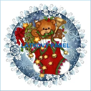 Panel bavlna - VÁNOČNÍ MOTIVY-179-242 Velikost: 15x15cm