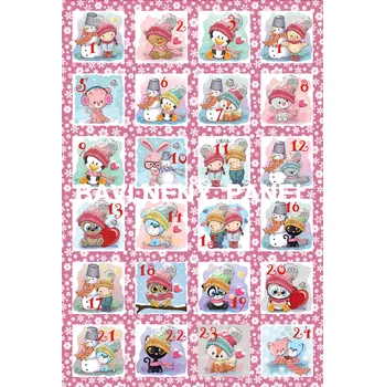 Panel bavlna - Adventní kalendář-124-34