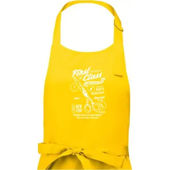 Kuchyňská zástěra First Class Barber - Dámská zástěra na vaření - Univerzální velikost ( Žlutá )
