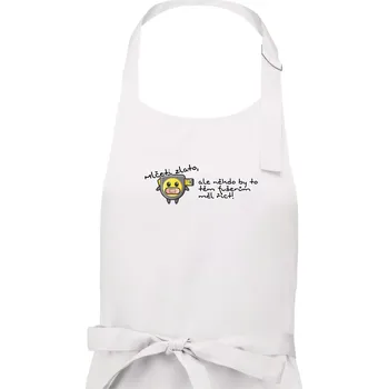 Kuchyňská zástěra Mlčeti zlato - fušeři - Dámská zástěra na vaření - Univerzální velikost ( Bílá )