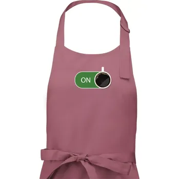 Kuchyňská zástěra Káva ON - Pánská zástěra na vaření - Univerzální velikost ( Starorůžová )