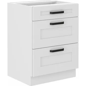 Kuchyňská skříňka Stolarz-Lempert Kuchyňská skříňka Luna WHWH - dolní 60 D 3S šuplíková PREMIUM BOX