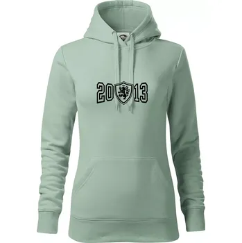 Dámská mikina Narozeninový motiv - znak - 2013 - Mikina dámská Cape s kapucí - 2XL ( Sage )