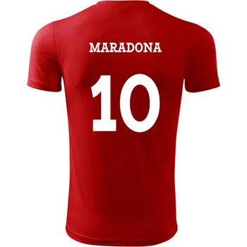 Dres Maradona - Barva: červená, Velikost S