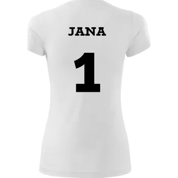 Dámský fotbalový dres se jménem - Barva: bílá, Velikost M