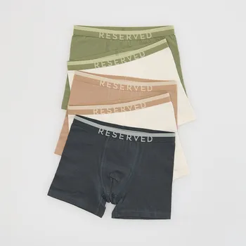 Dětská móda Reserved - 5pack bavlněných boxerek - světle olivová - 753GQ-81X - 753GQ-81X-U15