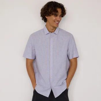 Pánská košile Reserved - Košile střihu regular s&nbsp;vysokým podílem lnu - vícebarevná - 344CA-MLC - 344CA-MLC-M