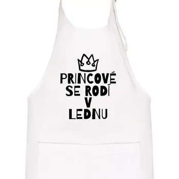 Kuchyňská zástěra Princové se rodí v lednu - Dětská zástěra na vaření - Univerzální velikost ( Bílá )