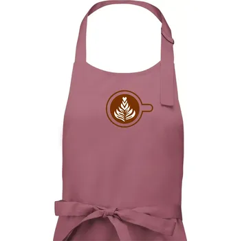 Kuchyňská zástěra Coffee art - Dámská zástěra na vaření - Univerzální velikost ( Starorůžová )