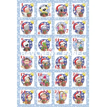 Panel bavlna - Adventní kalendář-124-25