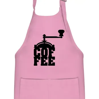 Kuchyňská zástěra Coffee mlýnek - Dětská zástěra na vaření - Univerzální velikost ( Růžová )