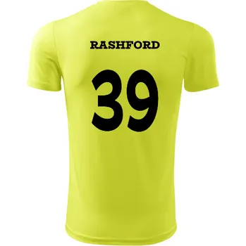 Míčový sport Dres Rashford - Barva: neonově žlutá, Velikost XL