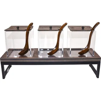 Dóza na potraviny Zásobník na cereálie se stojanem GN 2/4, dekor rez