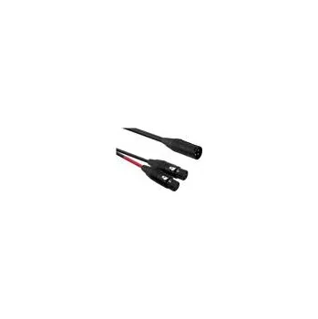 Elektrická zásuvka REDS MUSIC Kabel XLR vidlice 3pin,XLR zásuvka 3pin x2 1m černá PVC