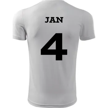 Běžecké oblečení Běžecký dres se jménem - Barva: bílá, Velikost L