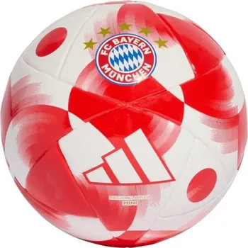 Fotbalový míč Mini fotbalový míč adidas FC BAYERN MINI HOME 1 Bílá, Červená, Mix