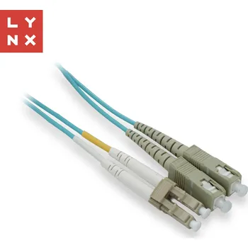 Kabel LYNX duplexní patch kabel MM, OM3, LC/SC, 50/125µm, 1m LX-DPX-LC/SC-OM3-1