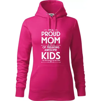 Dámská mikina Proud MOM - KIDS - Mikina dámská Cape s kapucí - S ( Purpurová )