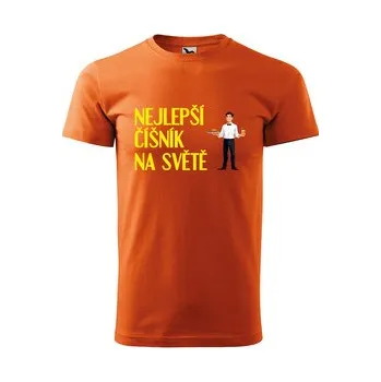 Pánská móda Tričko s potiskem Nejlepší číšník na světě: oranžové L