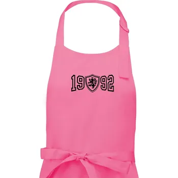 Kuchyňská zástěra Narozeninový motiv - znak - 1992 - Dámská zástěra na vaření - Univerzální velikost ( Růžová )