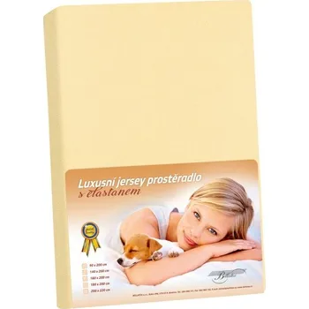 Prostěradlo Jersey LUX Vanilková BX1001372 - 180x200 cm