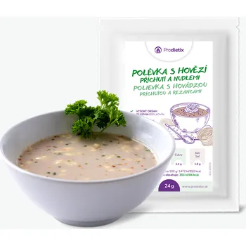 Polévka s hovězí příchutí a nudlemi