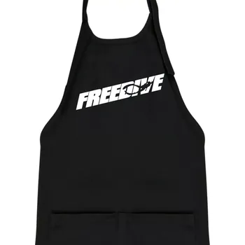 Kuchyňská zástěra Freedive - nápis s potápěčem - Dětská zástěra na vaření - Univerzální velikost ( Černá )