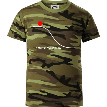 I have potential - Dětské maskáčové triko - 134 cm/8 let ( Zelený maskáč )