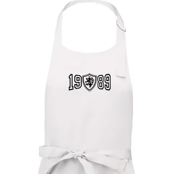 Kuchyňská zástěra Narozeninový motiv - znak - 1989 - Dámská zástěra na vaření - Univerzální velikost ( Bílá )