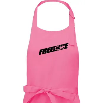 Kuchyňská zástěra Freedive - nápis s potápěčem - Dámská zástěra na vaření - Univerzální velikost ( Růžová )