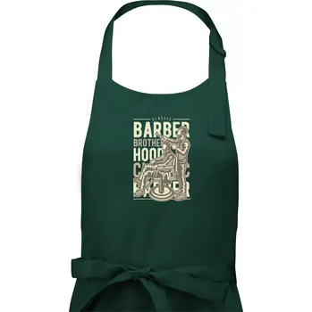 Kuchyňská zástěra Barber Brotherhood - Dámská zástěra na vaření - Univerzální velikost ( Lahvově zelená )
