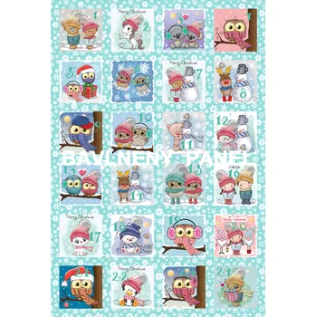 Panel bavlna - Adventní kalendář-124-37